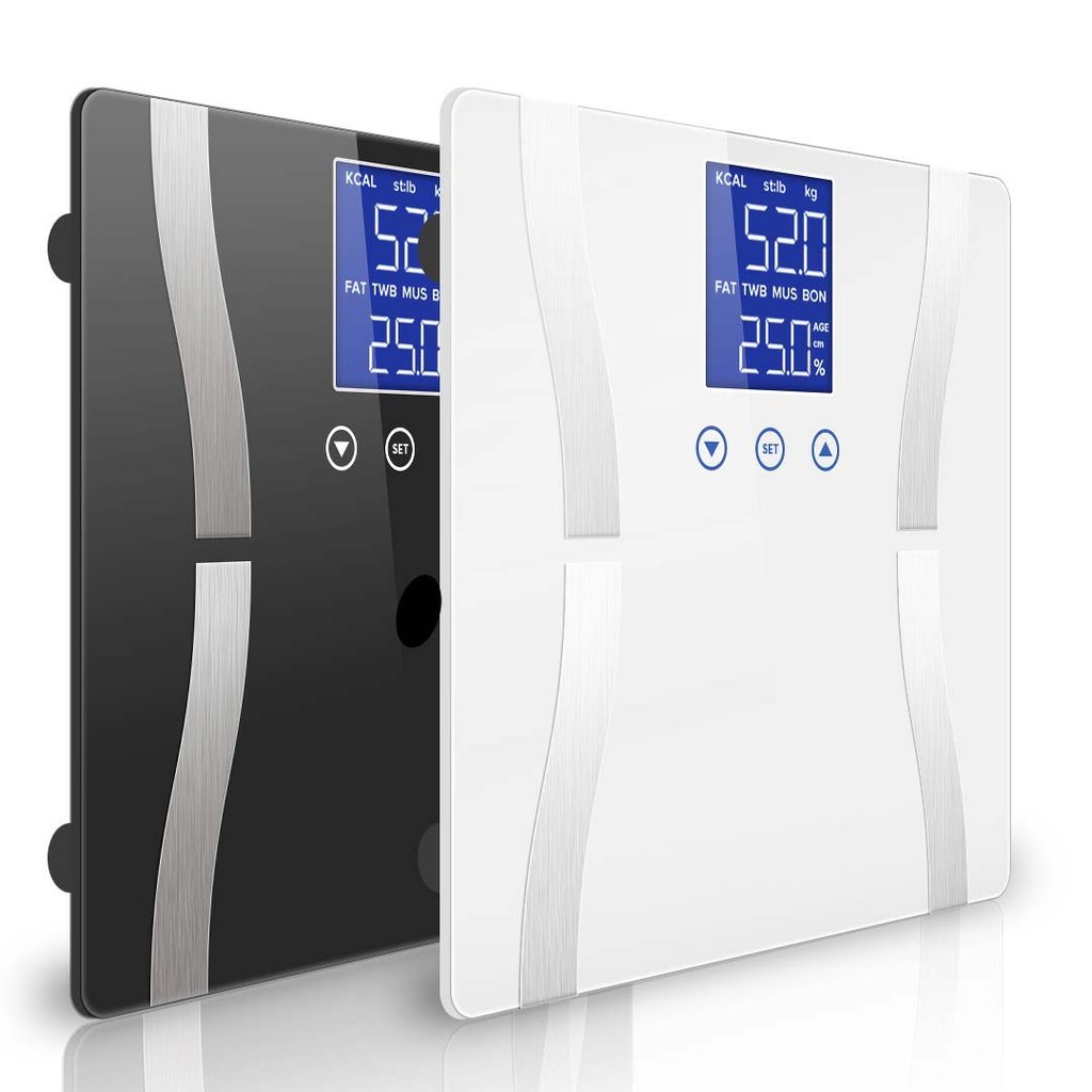 2-x-digital-body-fat-bathroom-scales-lcd-blackwhite-factory-to-home-369563 2x LCD Digital Body Fat Scales Bathroom - Black/White