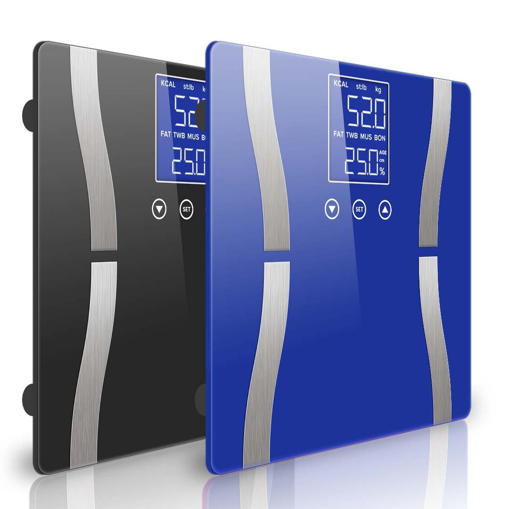 2-x-digital-body-fat-bathroom-scales-lcd-blueblack-factory-to-home-625992 2 x Digital Body Fat Bathroom Scales - LCD - Blue/Black