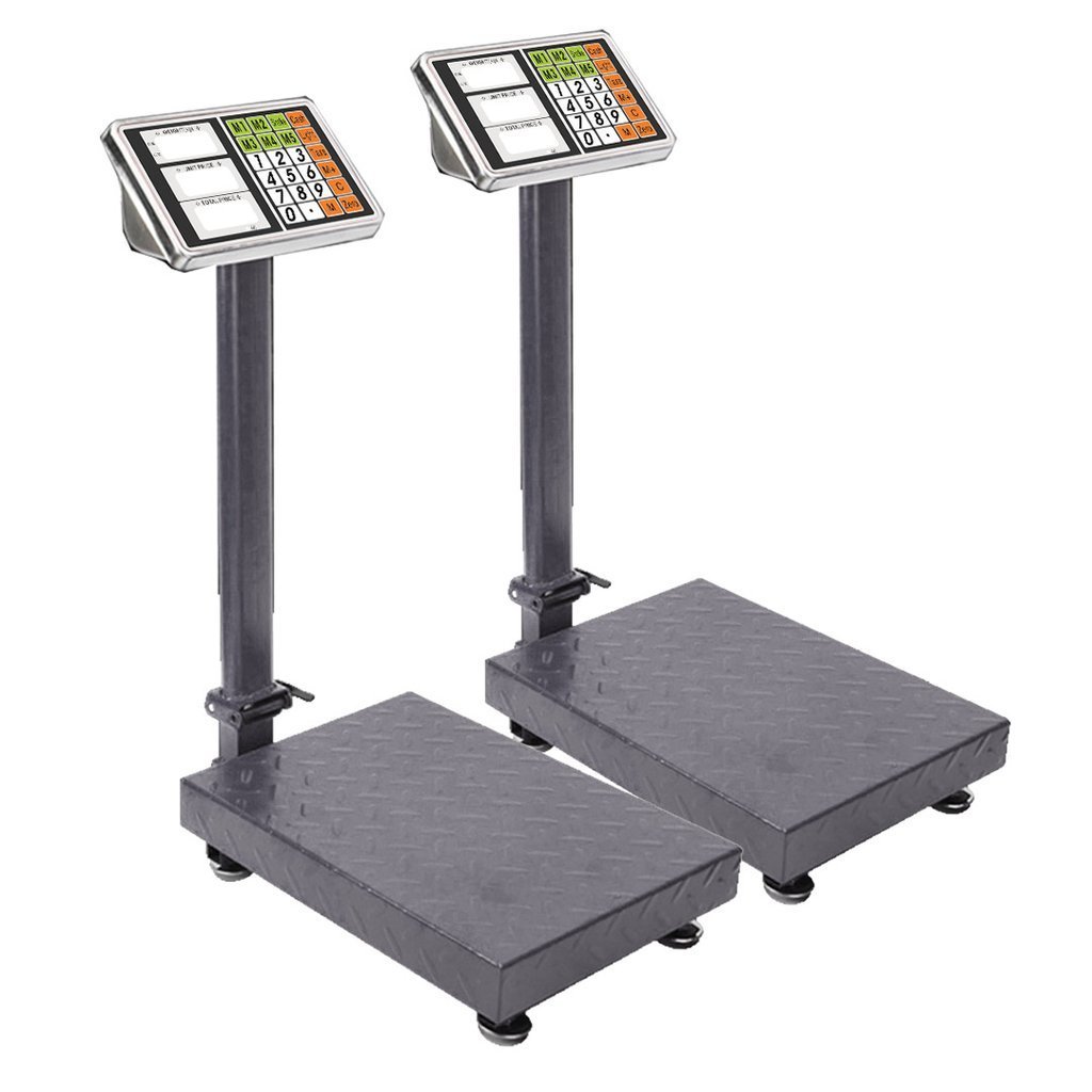 2x-150kg-electronic-digital-platform-scale-black-factory-to-home-554753 2X 150kg Electronic Digital Platform Scale - Black