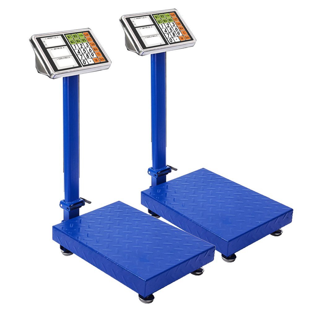 2x-150kg-electronic-digital-platform-scale-blue-factory-to-home-107232 2X 150kg Electronic Digital Platform Scale - Blue