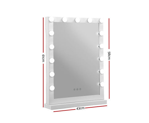 Embellir Hollywood Makeup Mirror With Light 15 LED Bulbs Vanity Lighted Stand