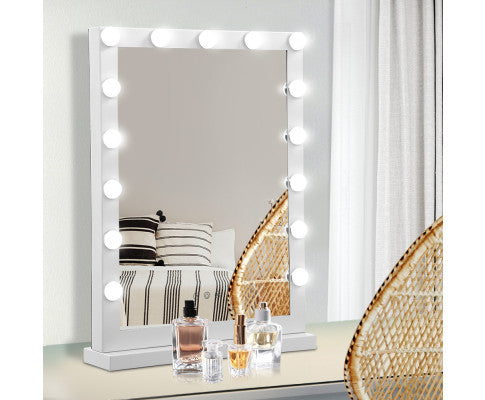 Embellir Hollywood Makeup Mirror With Light 15 LED Bulbs Vanity Lighted Stand