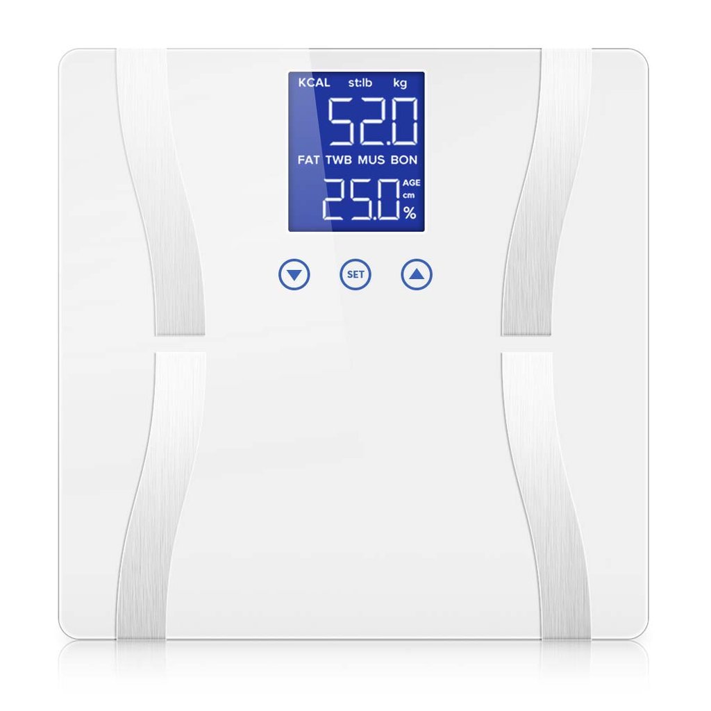 Digital Body Fat Scale - LCD - White