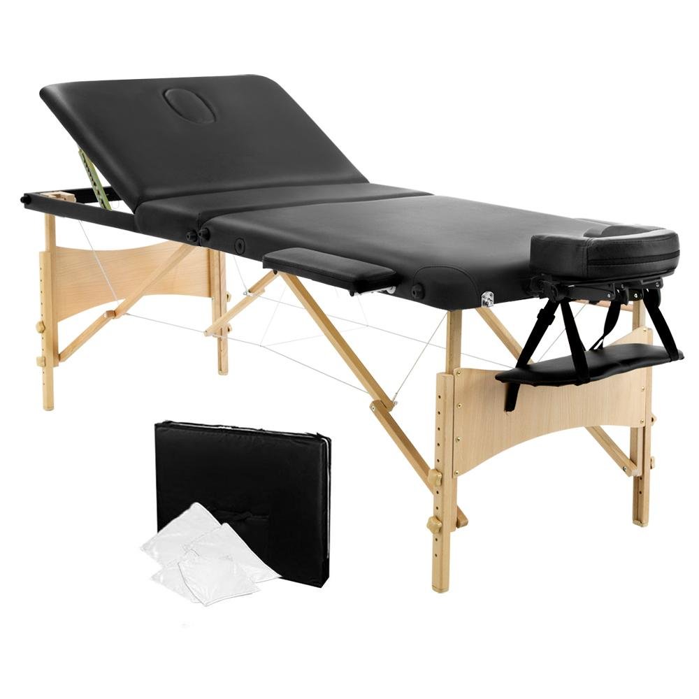 livemor-3-fold-portable-wood-massage-table-black-factory-to-home-health-beauty-334003 Livemor 3 Fold Portable Wood Massage Table - Black